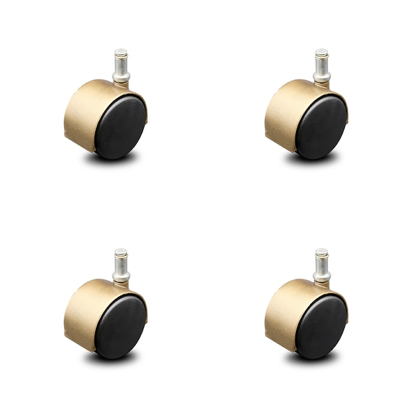 Service Caster 2.375 Inch Antique Brass Hooded Nylon Wheel Grip Ring Chair Casters SCC, 4PK SCC-GR02S60D-NYS-WA-716X78-4 - main